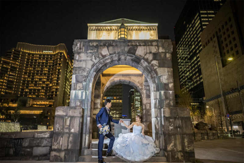 和田倉門でエスコートショットを