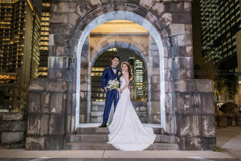 ウェディングドレスにチェンジ！和田倉門へ