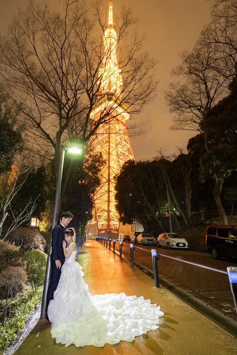 街灯の下で寄り添って♡