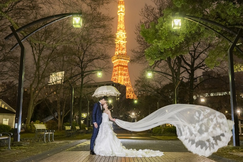 流れるようなベールショット♪