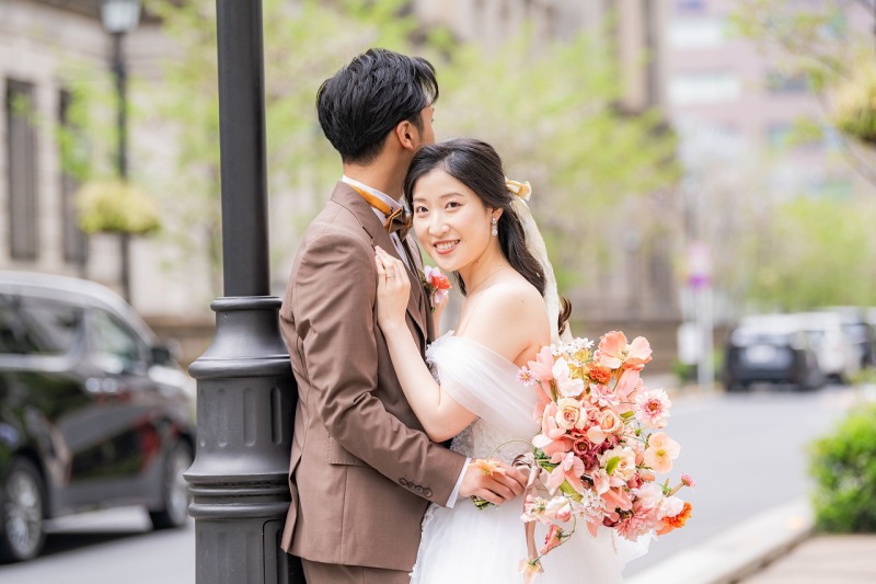 日中のレトロな日本橋で