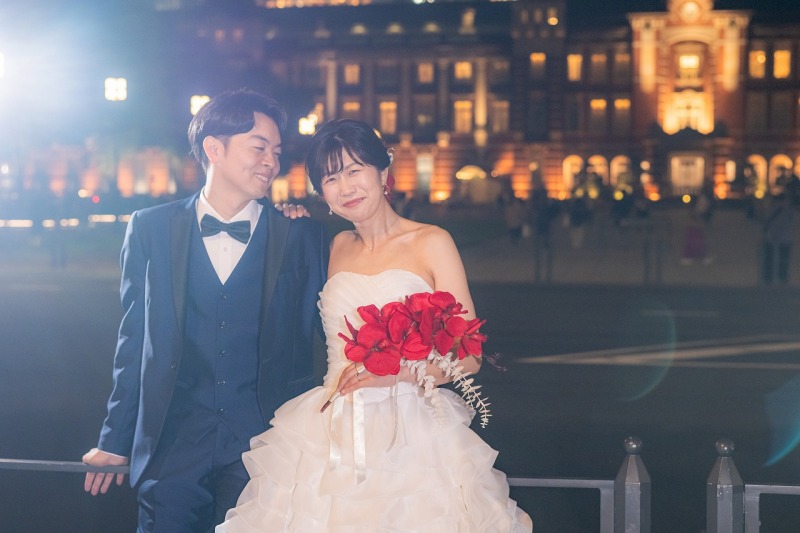 東京駅でのナイトフォト