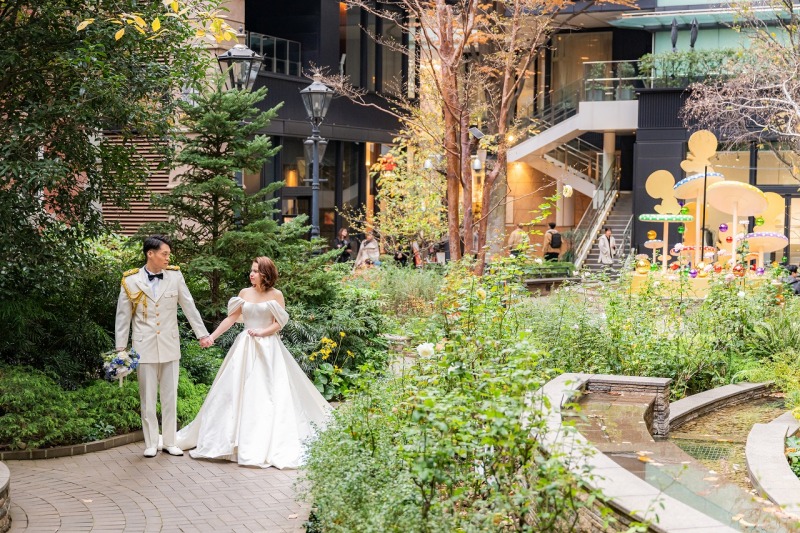 中庭での仲良しショット♪