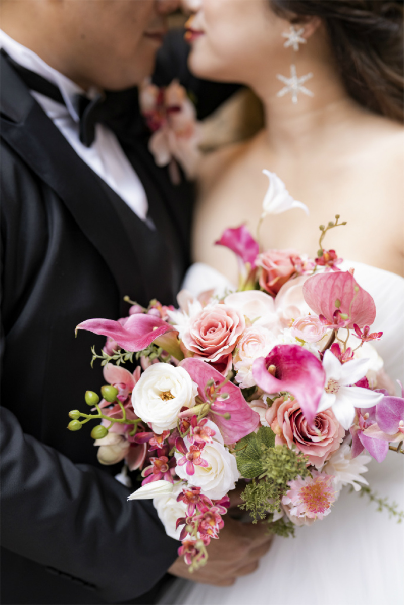 ブーケを目立たせて