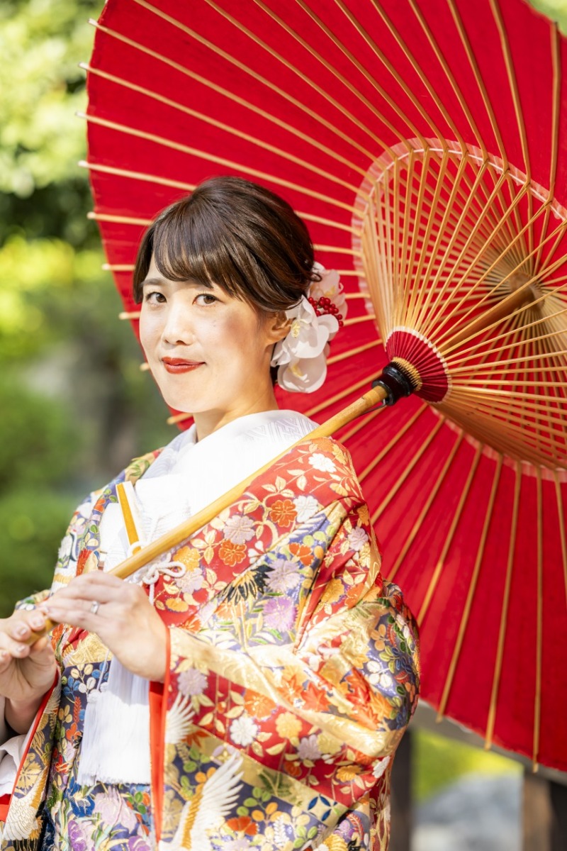 白無垢から赤の色打掛へ…♡