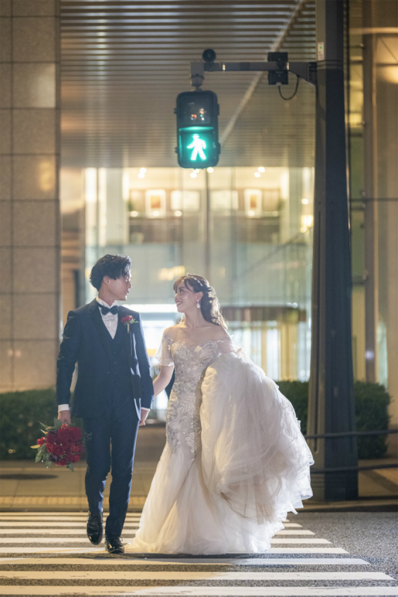 横断歩道でウォーキングショット☆