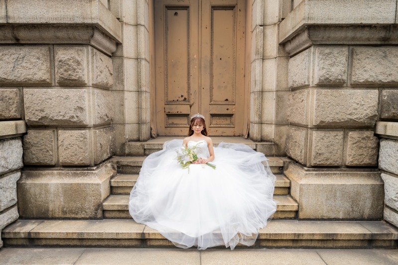 階段でのお座りショット！