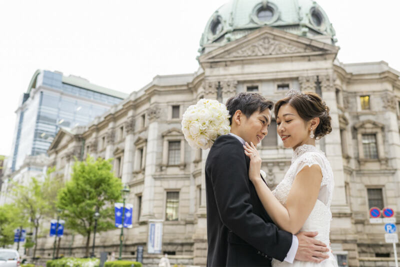 馬車道で撮影スタート!