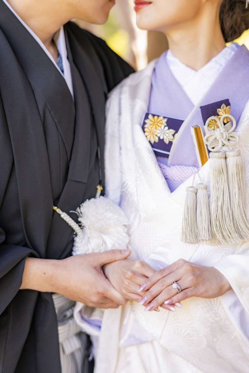 光る指輪の手元まで残しておきたい和装撮影の一日♡