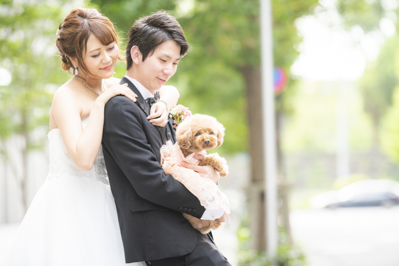 愛犬とバックハグ☆