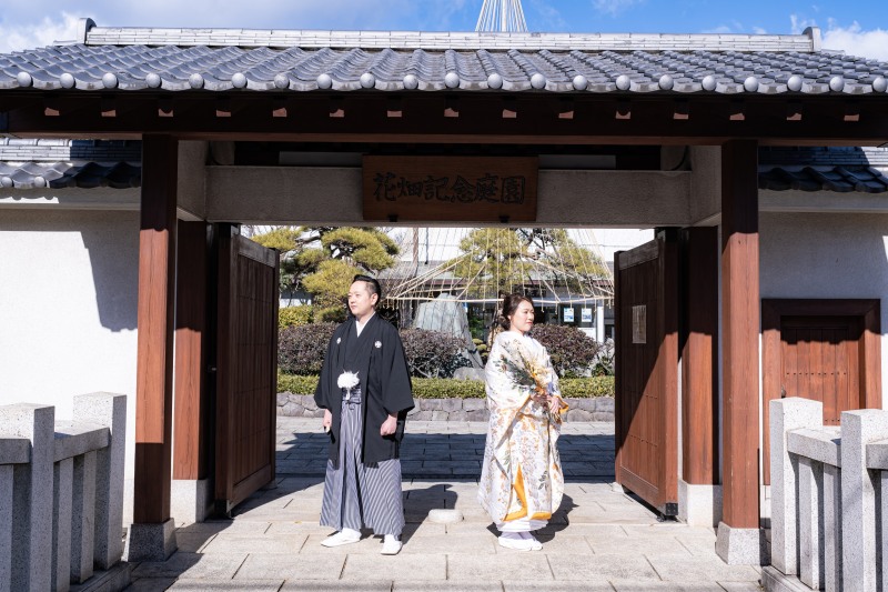 庭園の入り口では☆