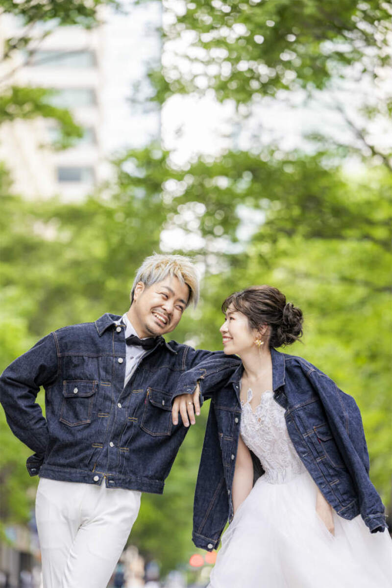 お茶目なおふたりの爽やかな一枚♪