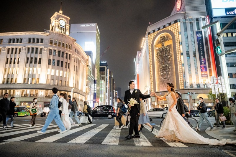 銀座の街並みとおしゃれにかっこよく!