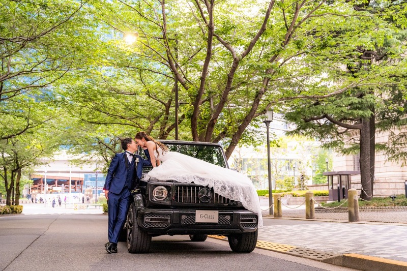 【フォト&ムービープラン】写真と動画で残す、愛車と一緒のウェデング撮影