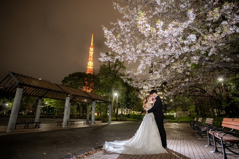 【フォト＆ムービープラン】満開の桜に包まれて巡る、春ウェディング