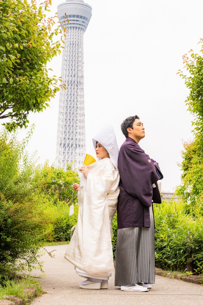 和装×東京スカイツリー　洋装×東京タワー