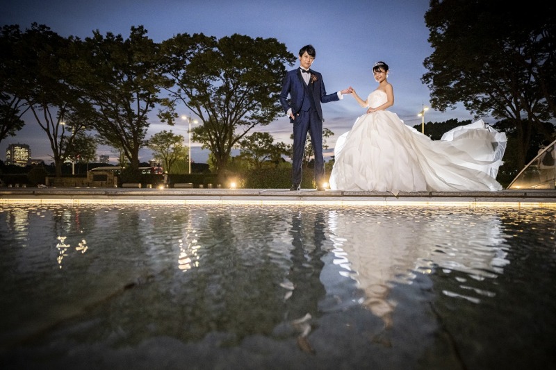 和田倉噴水公園で前撮り撮影♪