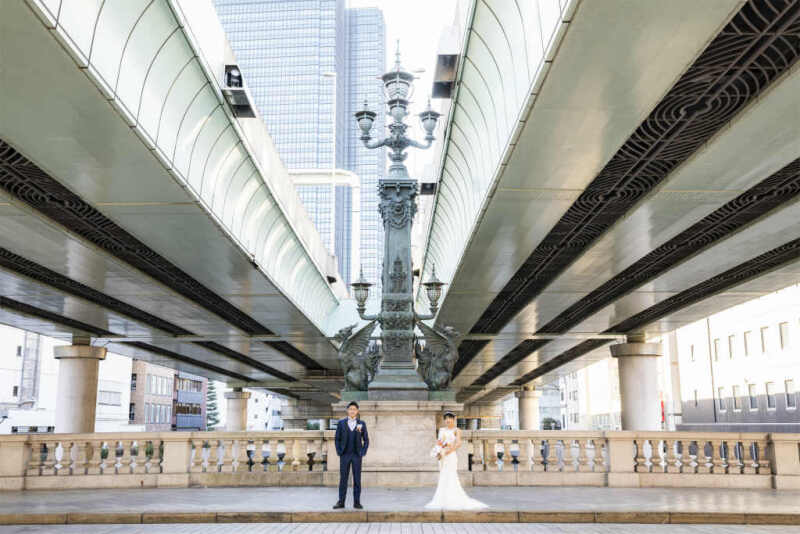 麒麟像前で王道ショット♪