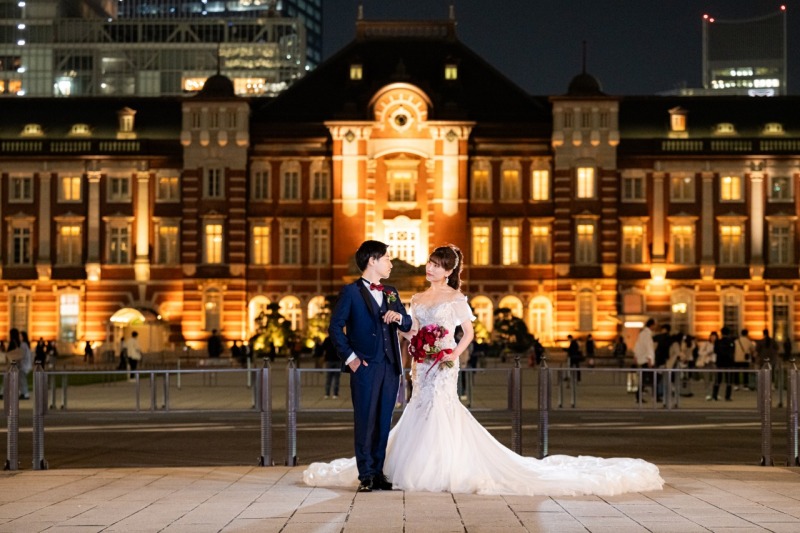 東京駅で王道ショット