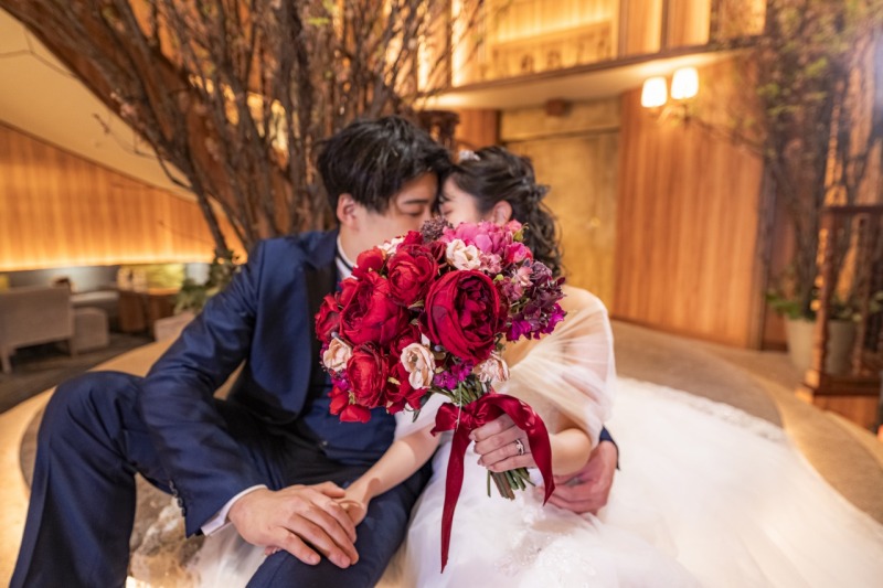 ブーケを使ったショット♡