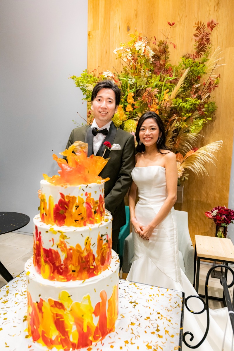 ゴージャスなウェディングケーキ♡