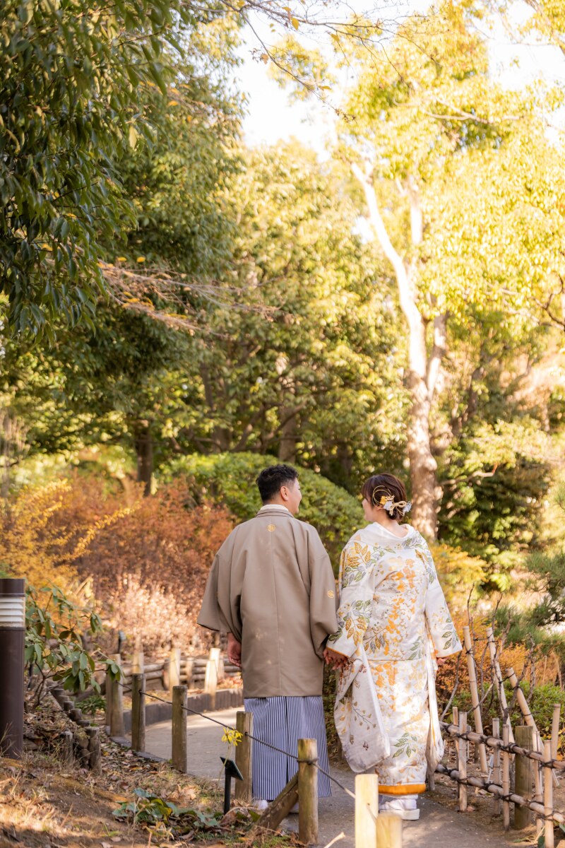 庭園でお散歩ショット