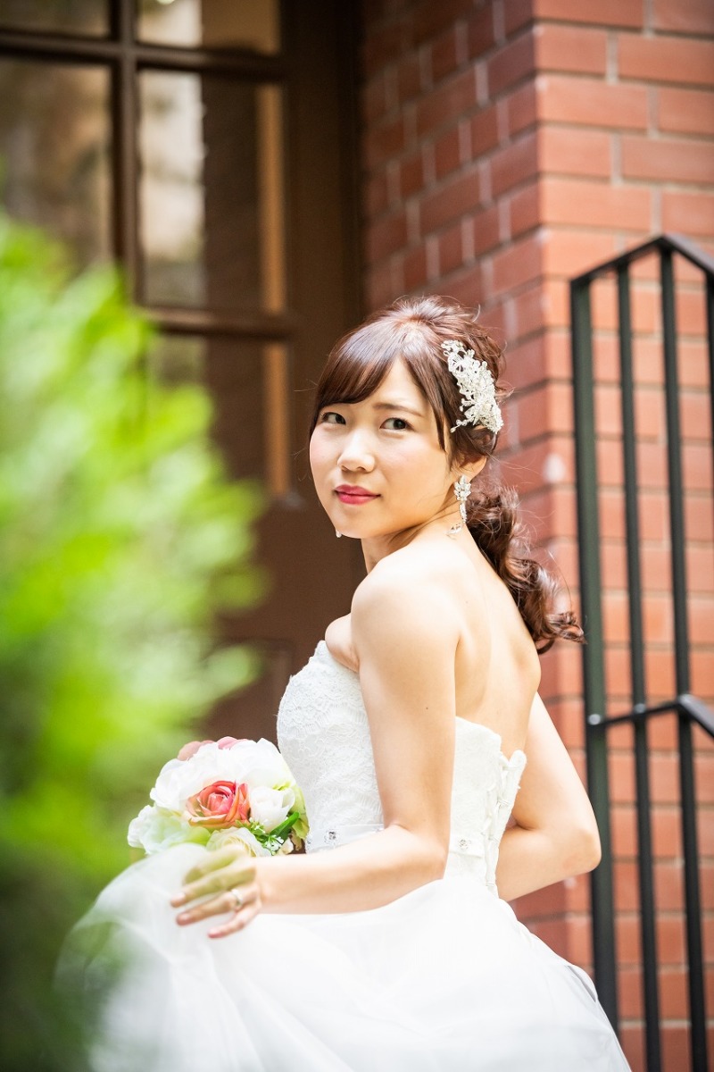 三菱一号館美術館でご新婦様のソロショット☆