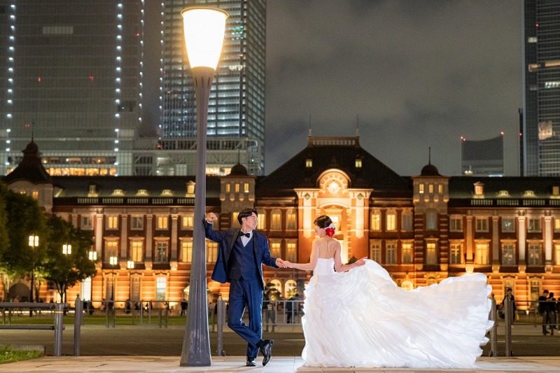 東京駅でのバサッとショット
