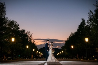 東京駅周辺で夜の前撮り☆