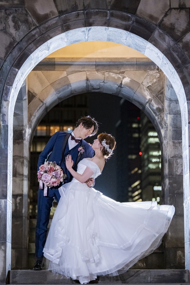 和田倉門でドレスも心も舞い上がる♡