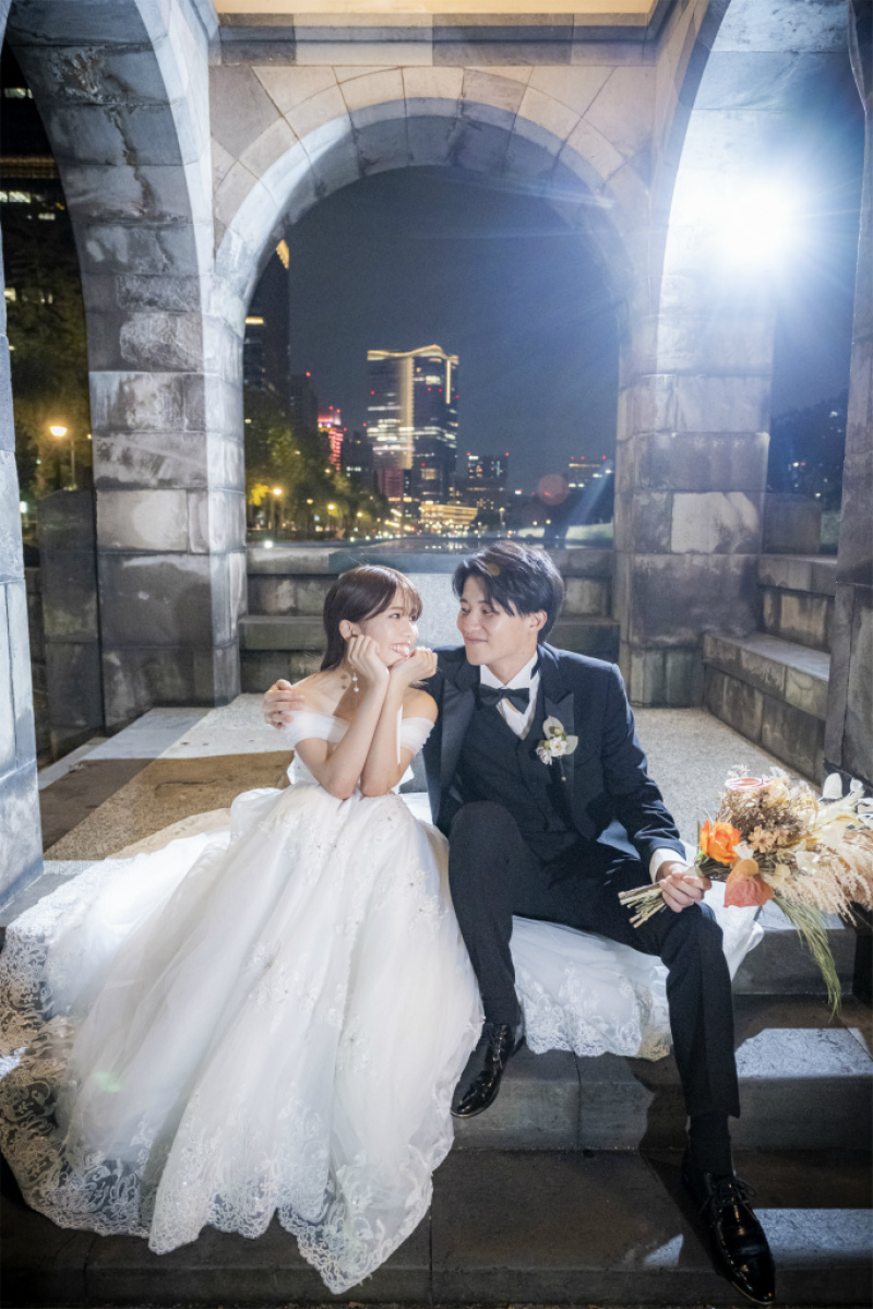 和田倉門で仲良しショット