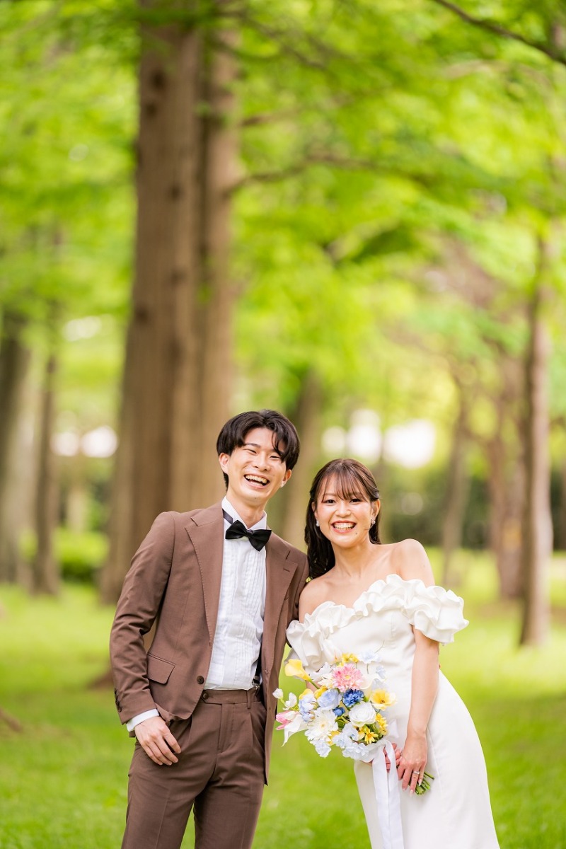 水元公園の新緑とともに残す笑顔いっぱいの1枚♡