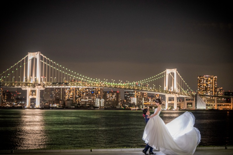 昼も夜も東京で前撮り撮影を満喫！