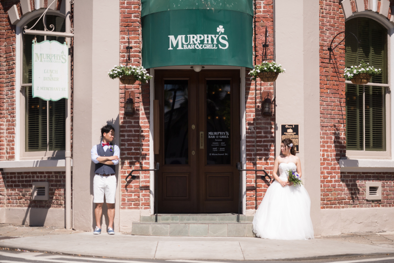 可愛いカフェの前で☆
