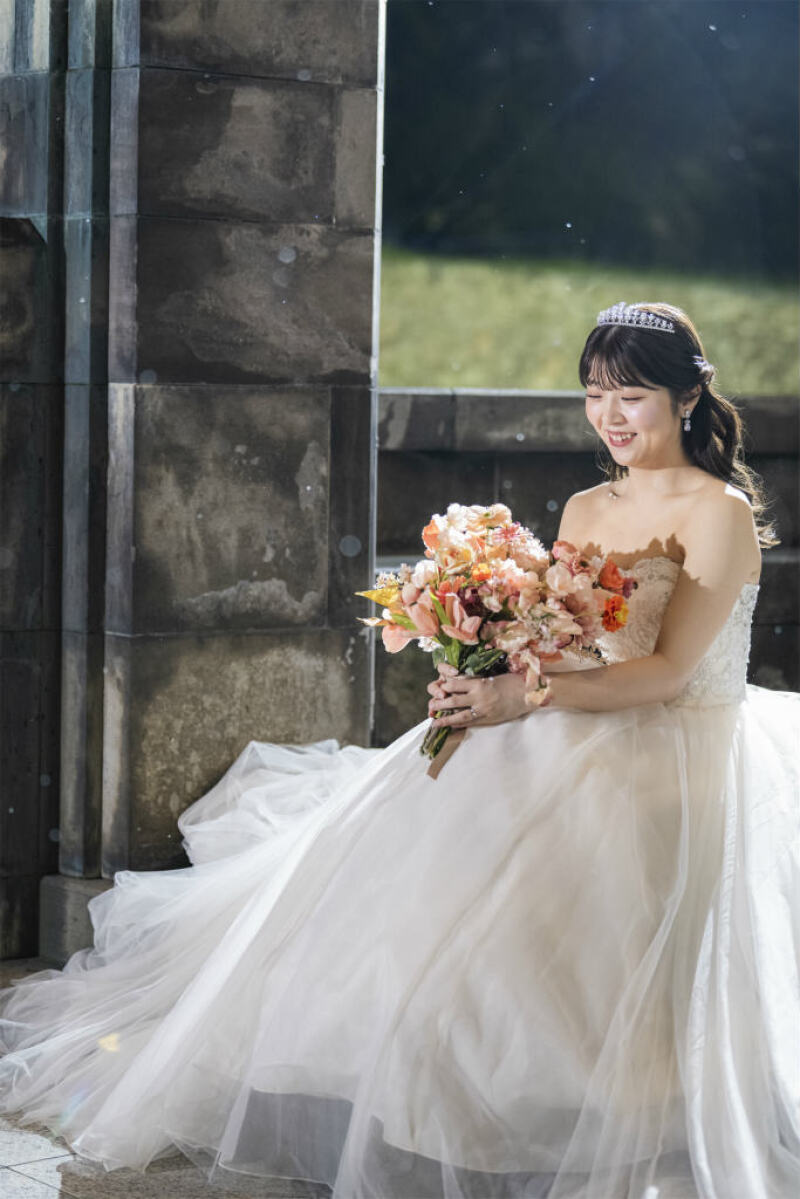 ご新婦様のお座りショット