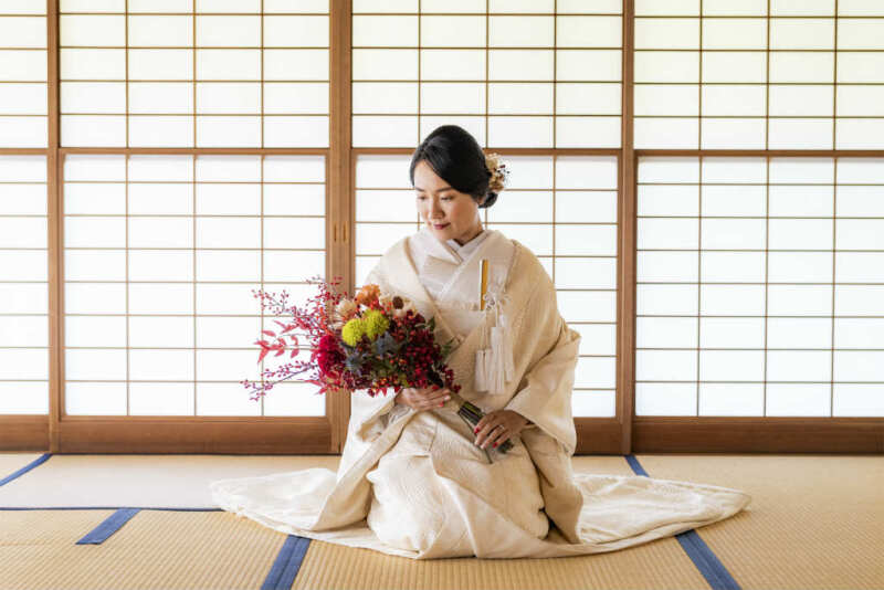 ご新婦様の凛としたソロショット