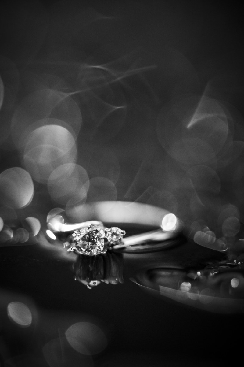 指輪も雨ショット☆