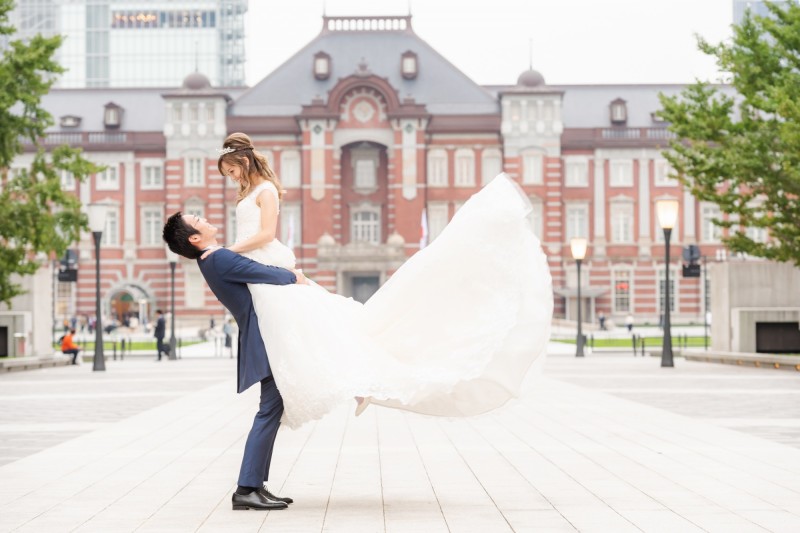 東京駅で抱っこ☆
