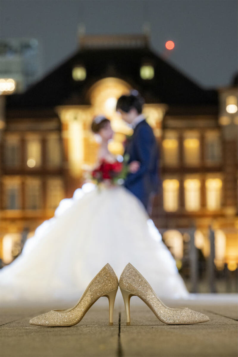 お靴越しのおふたりのショット