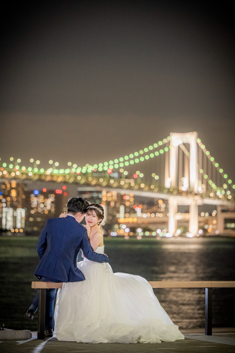 レインボーブリッジ前で振り向きショット☆