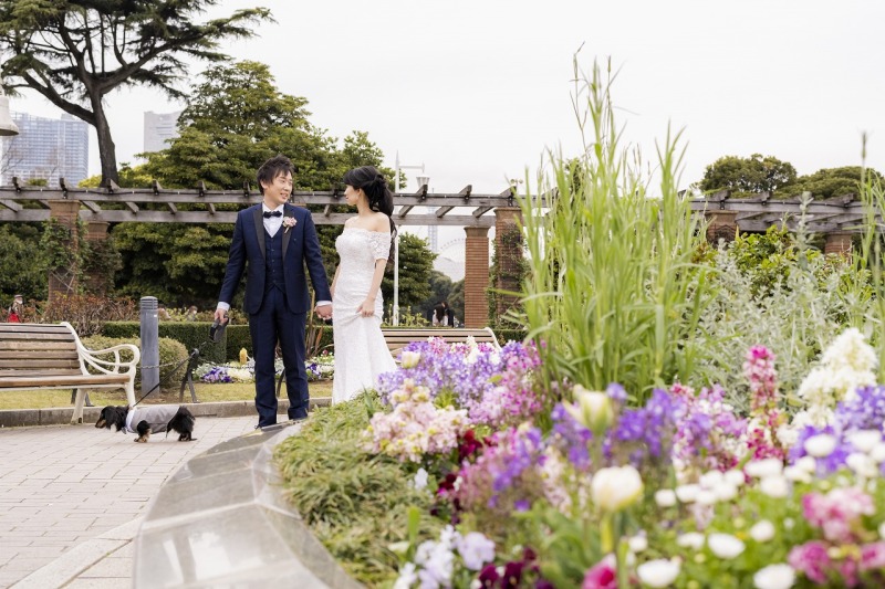 いつもとは違う格好でを着てお散歩♪