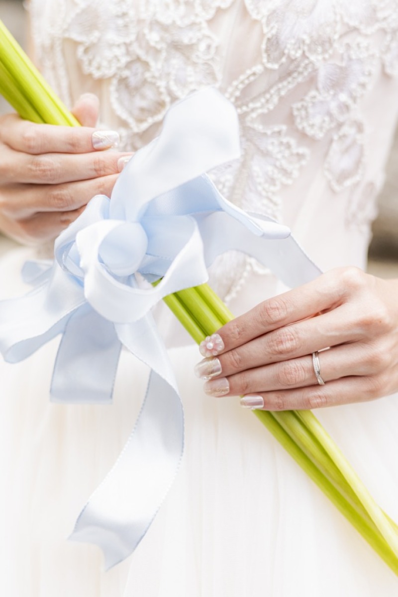 お持ち込みブーケとお手元ショット