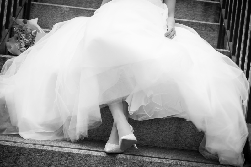 ふわふわなドレスで足元ショットを☆