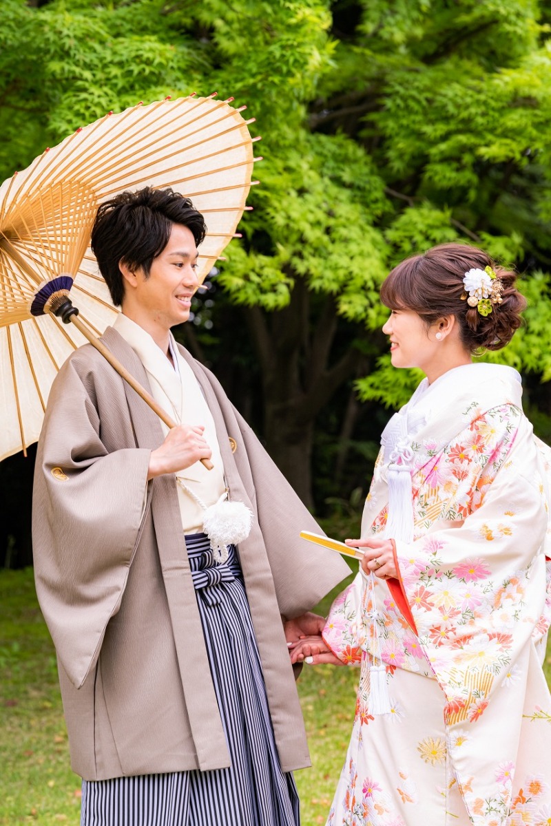 番傘を使ったご新郎様☆