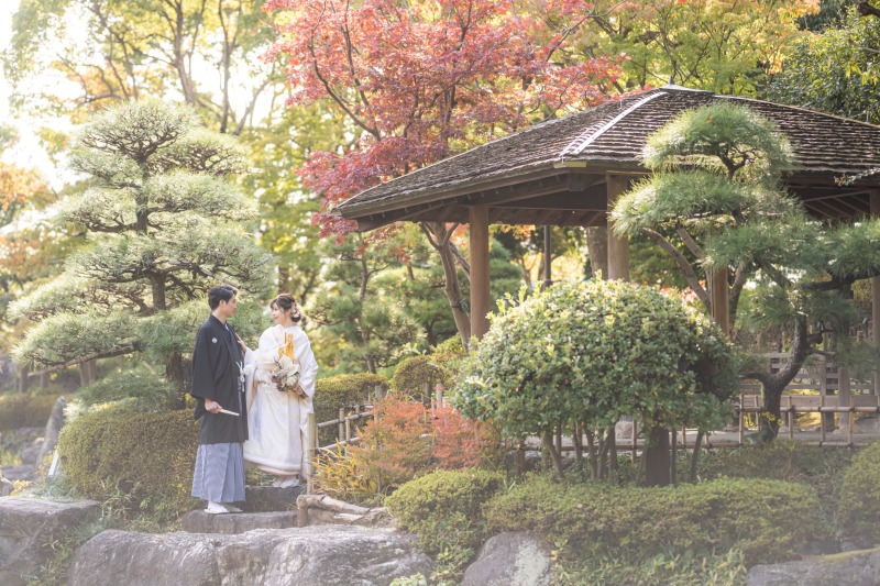 庭園に出ておからげ撮影