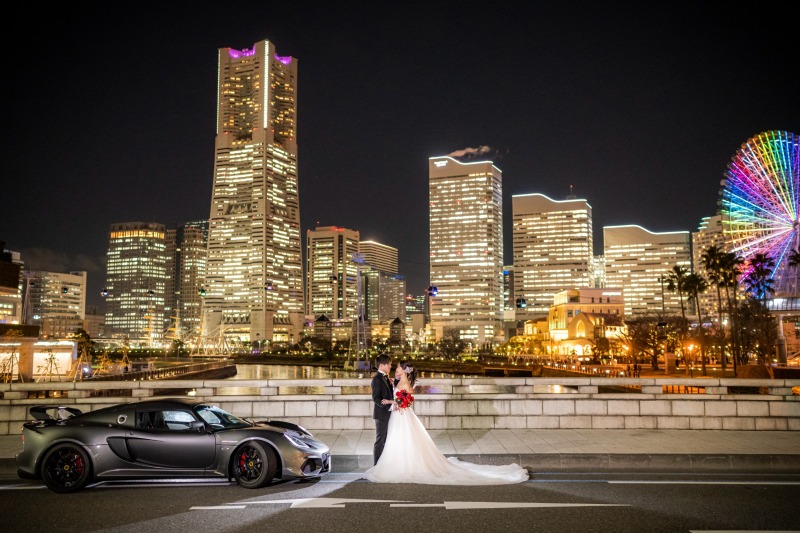 お車とお撮りする万国橋！