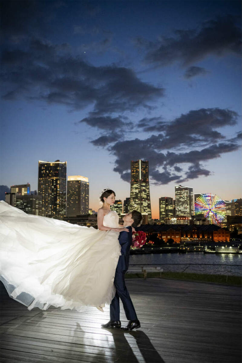 抱っこショットをトワイライトで