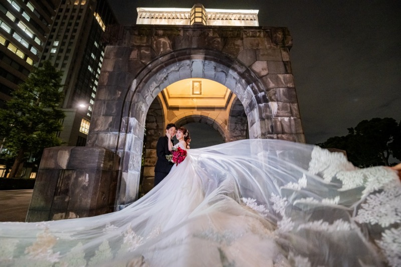 ベールをつかってダイナミックに!