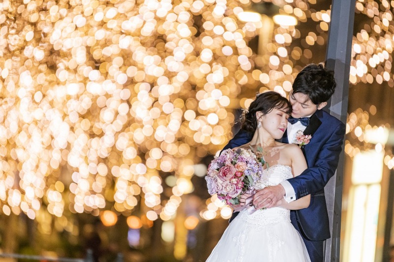 イルミネーションと共に