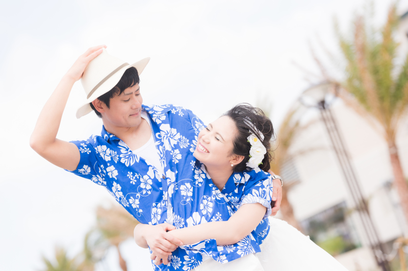 お揃いのかりゆしウェアで♡